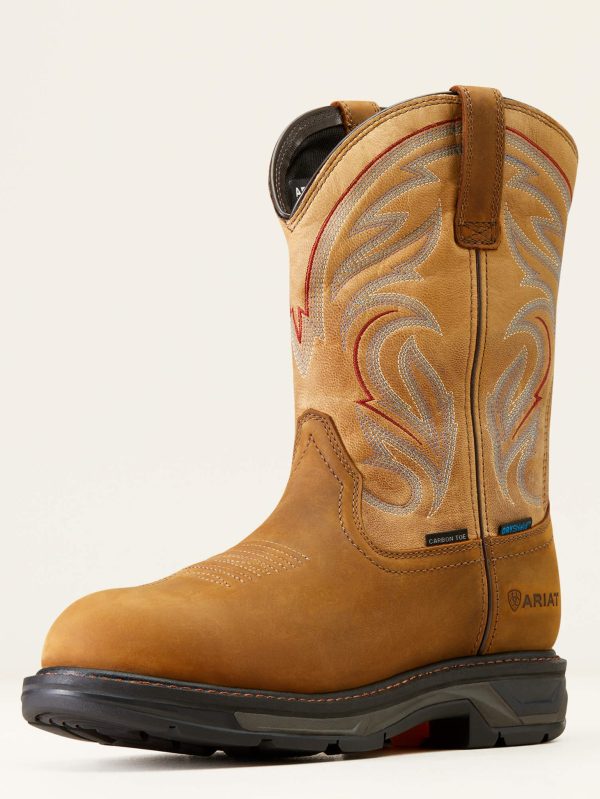 Men's Workhog Xt Waterproof Carbon Toe Work Boot Distressed Brown
