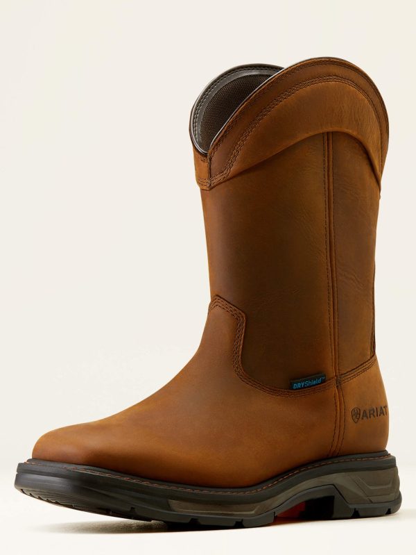 Men's Workhog Xt Wellington Waterproof Work Boot Distressed Brown