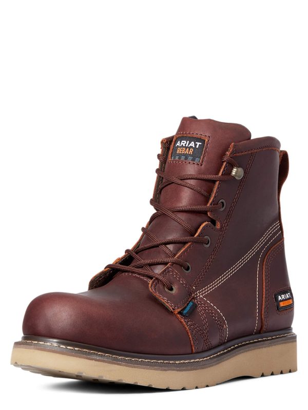 Men's Rebar Wedge 6" Waterproof Work Boot Rusted Copper